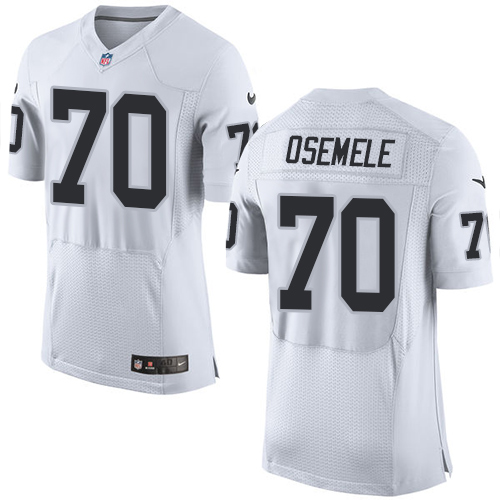 Men's Elite Kelechi Osemele Nike Jersey White Road - #70 NFL Oakland Raiders